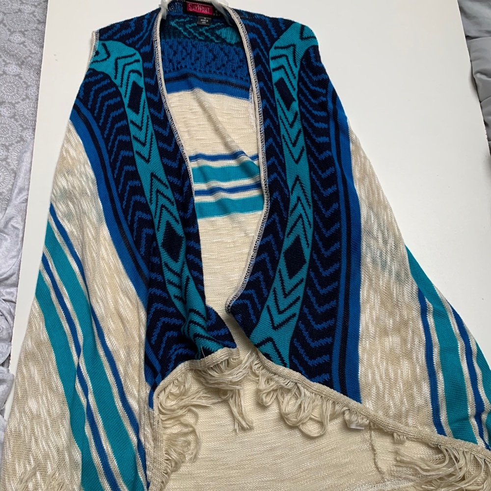 Sleeveless sweater cardigan, size 1X